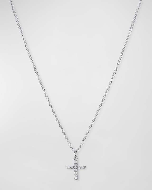 Cable Collectibles Cross Necklace with Diamonds in Gold on Chain