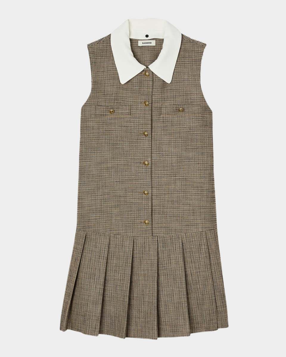 Yale Micro Houndstooth Mini Dress