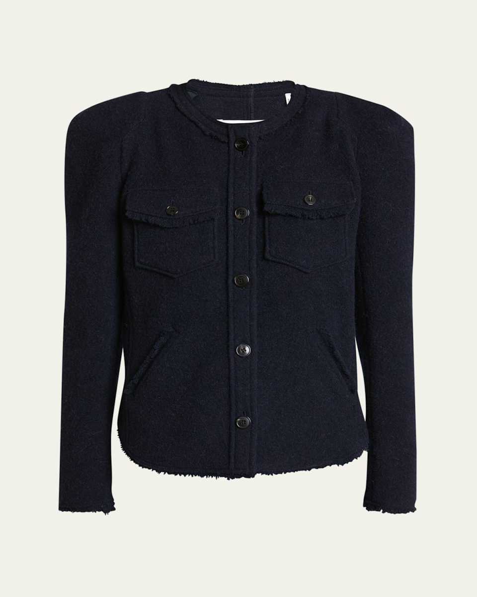 Nelly Tailored Puff-Sleeve Jacket