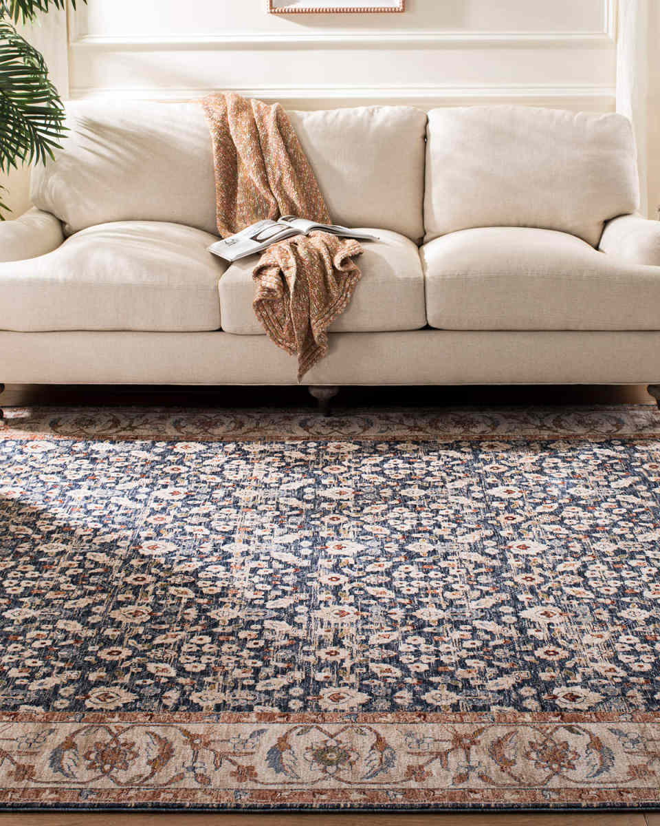 Carlingford Navy Power-Loomed Rug, 8' x 10'
