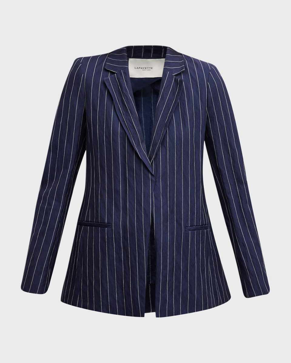 Striped Back-Tie Blazer
