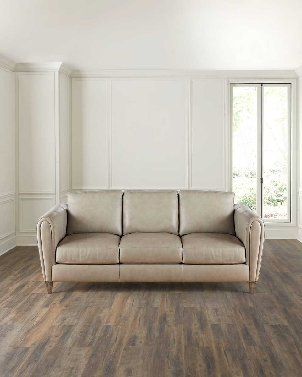 Brooklyn Leather Sofa, 84"