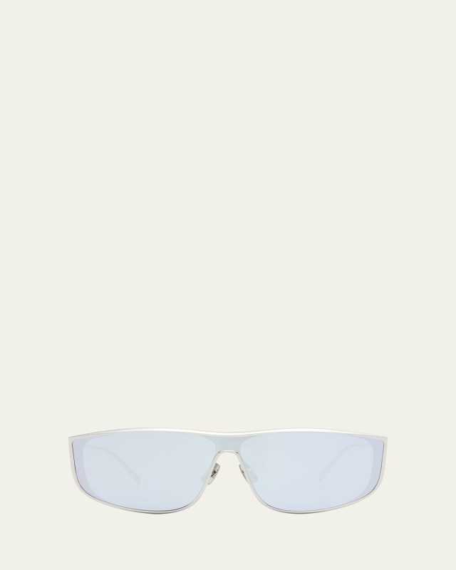 Luna Mirrored Zinc Alloy Shield Sunglasses