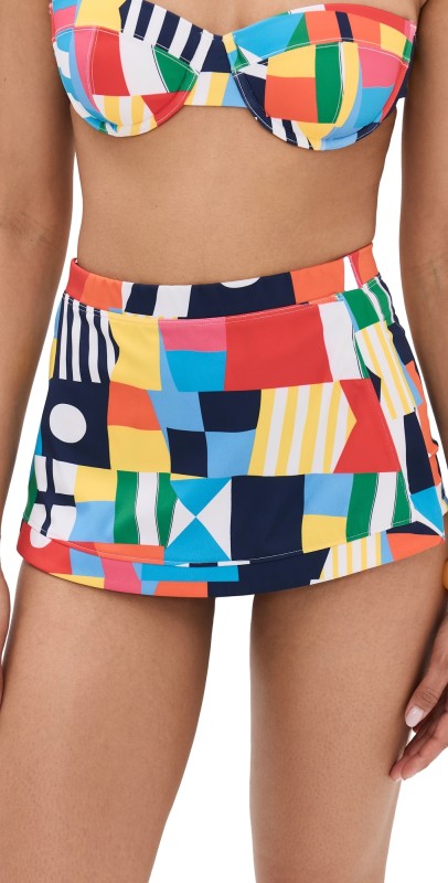 STAUD Nell Swim Skirt Sails Up