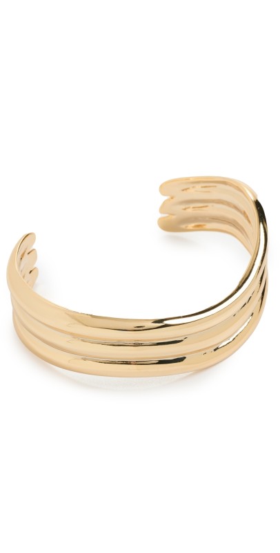 Madewell Wavy Ribbed Cuff Pale Gold
