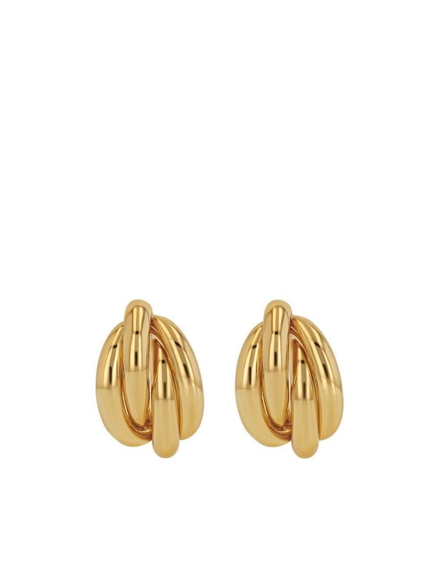 Knot 14kt gold-plated earrings