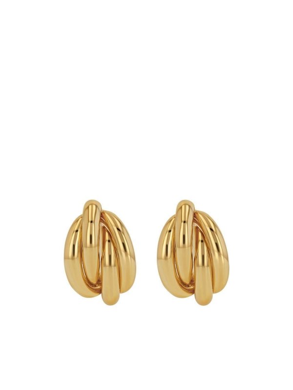 Knot 14kt gold-plated earrings