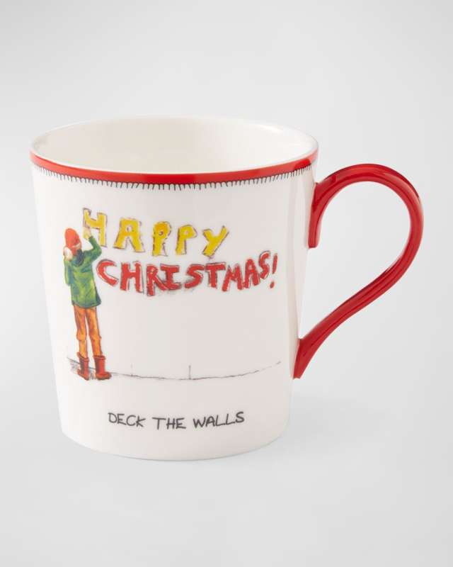 Graphic Christmas Mug, 12 oz