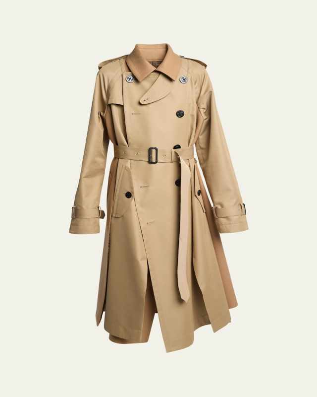 Hybrid Long Belted Trench Coat