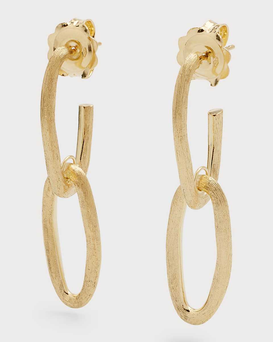 Jaipur Link 18K Yellow Gold Oval Double Link Earrings