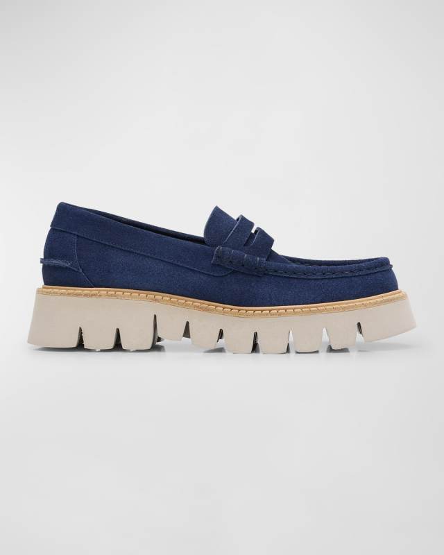 Sebas Suede Chunky Penny Loafers