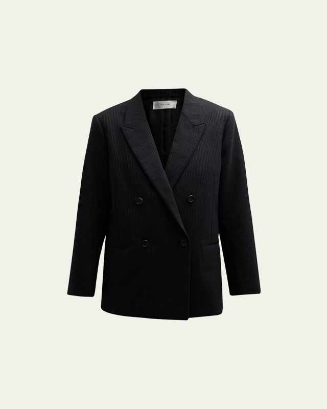Wilsonia Pinstripe Wool Blazer Jacket