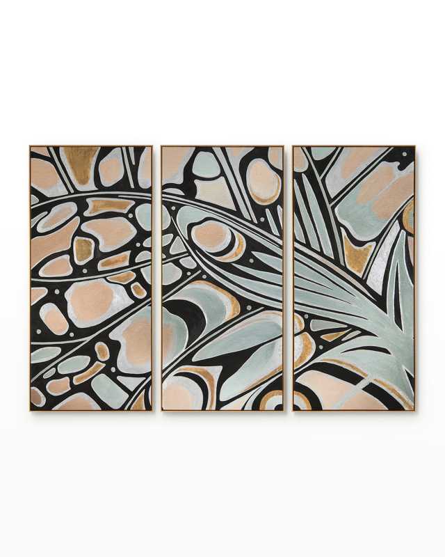 "A Set Of Three Butterflies" Giclee Art on Canvas by Shaye Rawson