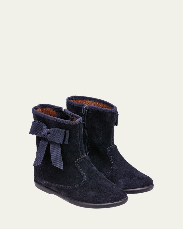Girl's Suede Bow Boots, Baby/Toddler/Kids