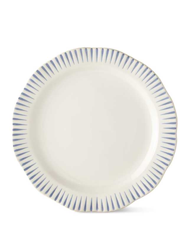 Sitio Stripe Indigo Dinner Plate
