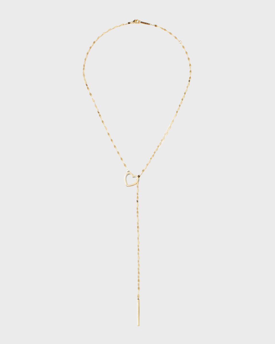 Mega Gloss Blake Heart Lariat Toggle and Bar Necklace