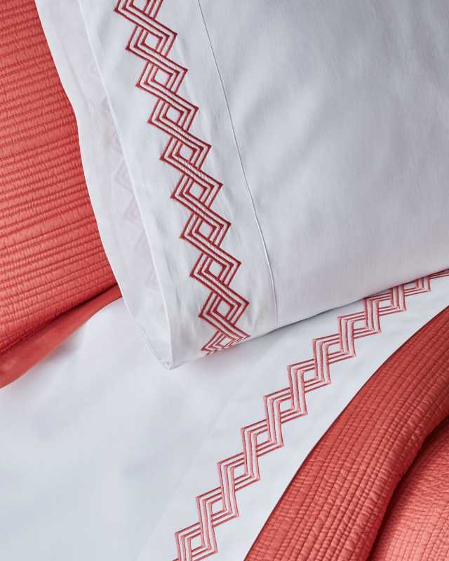 Amalfi Standard Embroidered Pillowcases, Pai