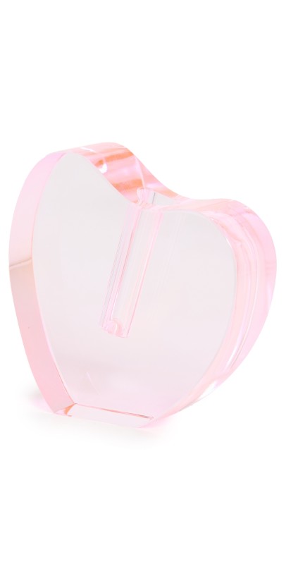 Tizo Design Crystal Glass Heart Vase Small Pink