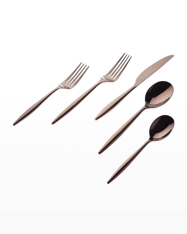 Milano Matte Copper 20-Piece Flatware Set - 18/10