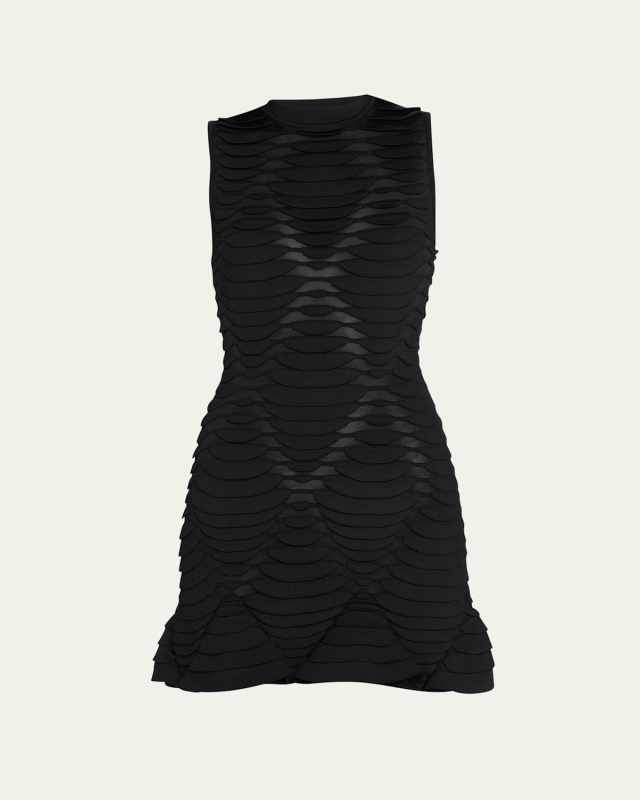 3-D Python Diamond Motif Dress