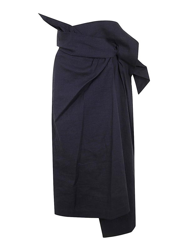 Pleats Please Issey Miyake Jupe Midi - Bleu