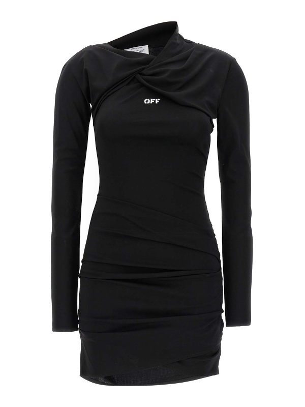 Off-White Robe Au Genou - Noir