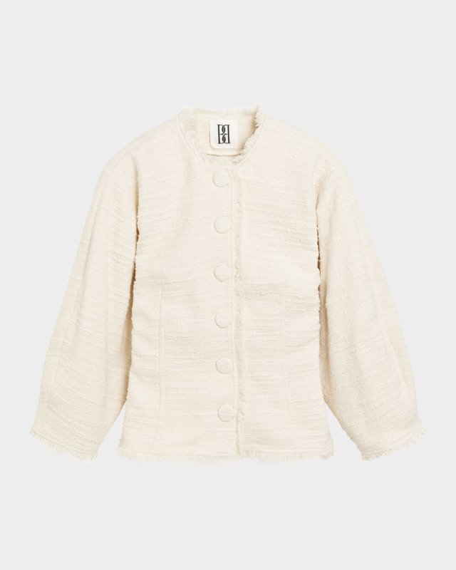 Vascaya Fringe-Trim Boucle Jacket