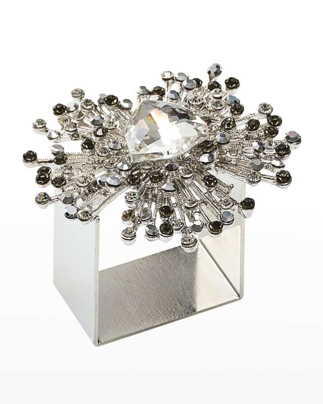 Gem Burst Napkin Ring, Set of 4