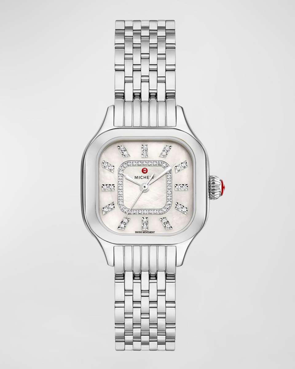 29mm Meggie Diamond Dial and Mother-of-Pearl Watch, Stainless Steel