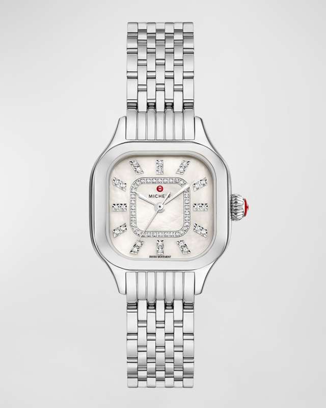 29mm Meggie Diamond Dial and Mother-of-Pearl Watch, Stainless Steel