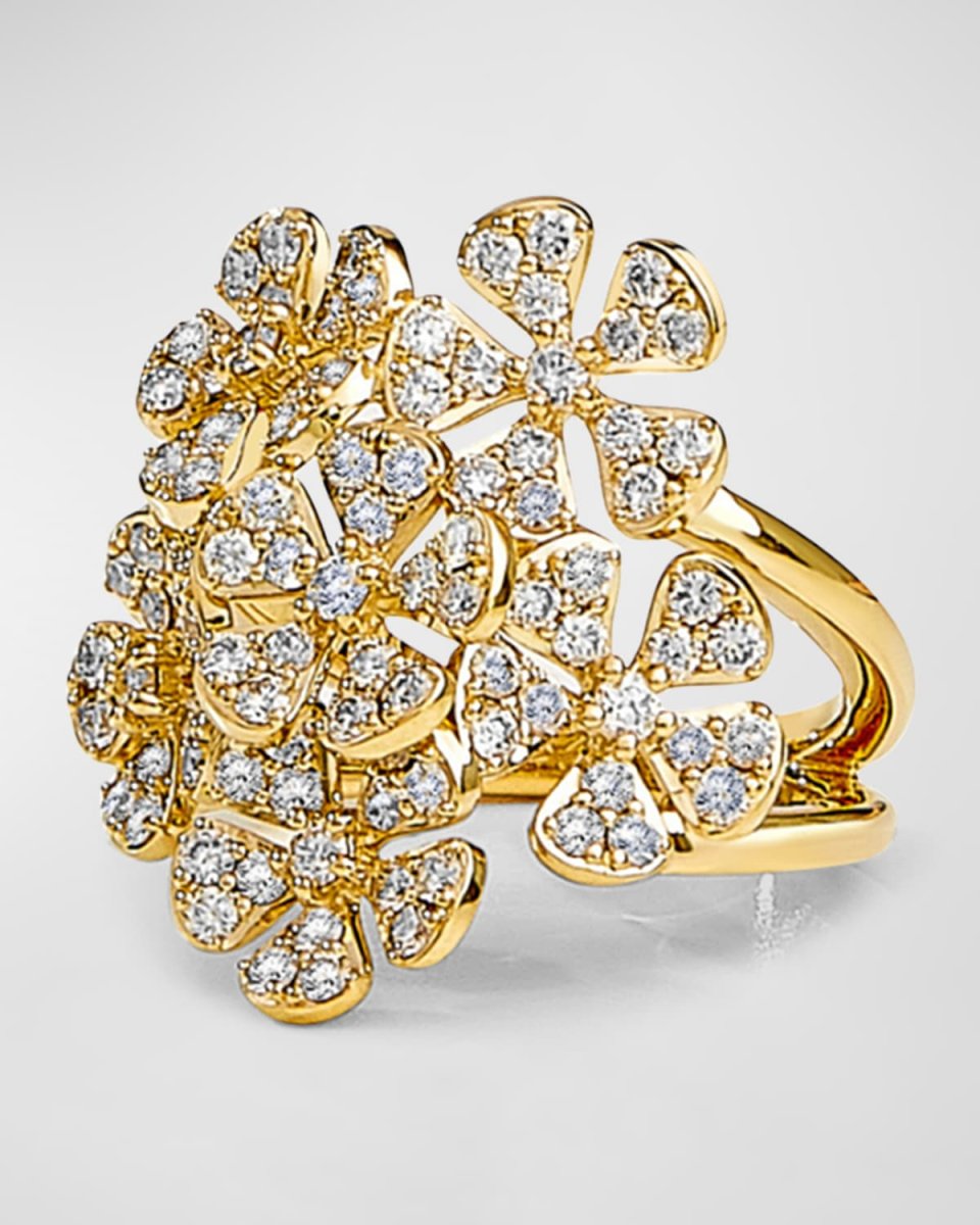 Jardin Diamond Flower Bunch Ring, Size