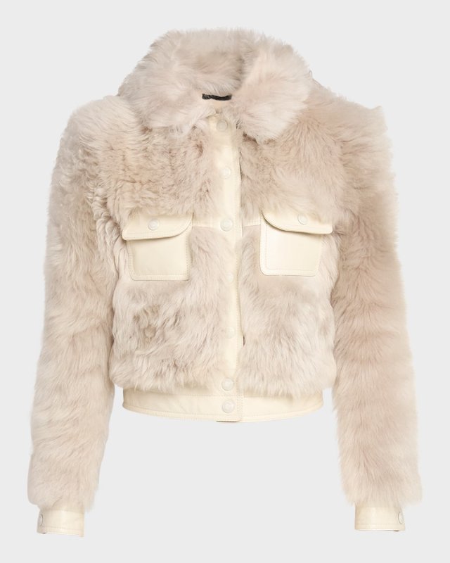 Soft Shearling and Goat Leather Western Jacket