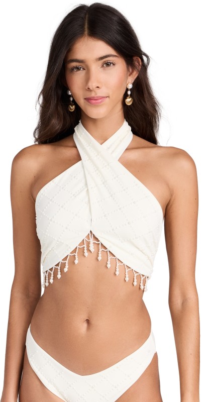 Beach Riot Jessica Bikini Top Ivory Pearl