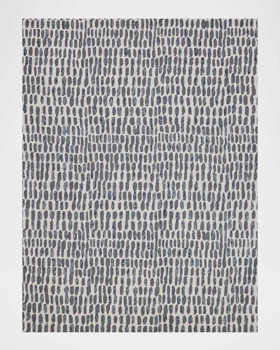 Ink Blot Hand-Tufted Black & Gray Rug, 5' x 8'