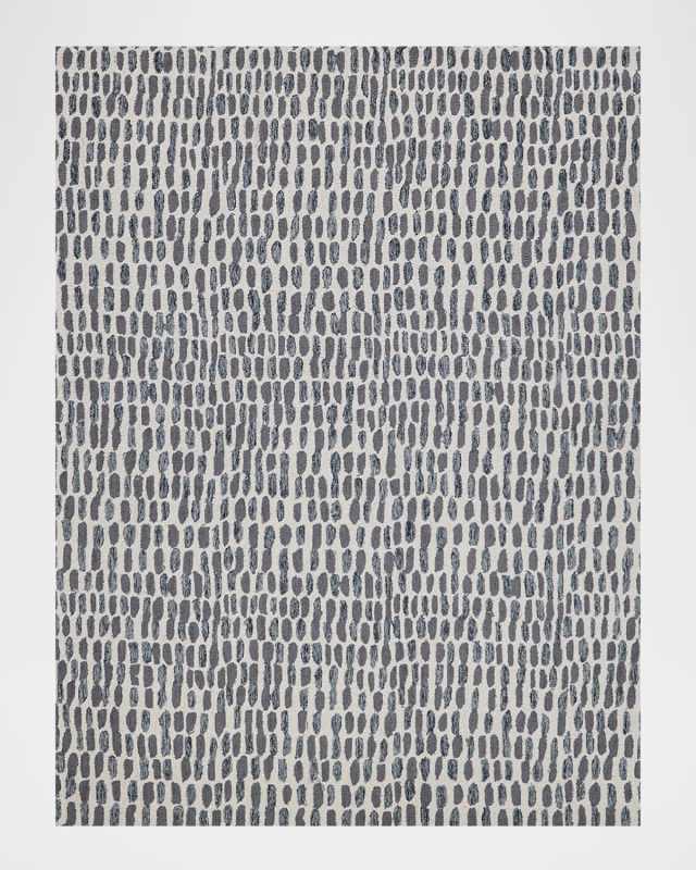 Ink Blot Hand-Tufted Black & Gray Rug, 5' x 8'
