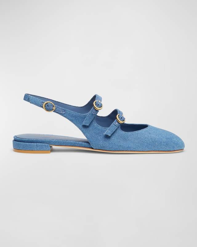 Benni Denim Mary Jane Ballerina Flats