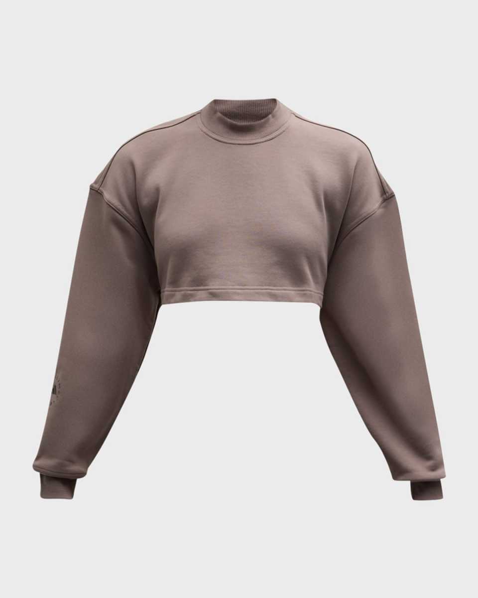TrueCasuals Cropped Backless Sportswear Sweatshirt