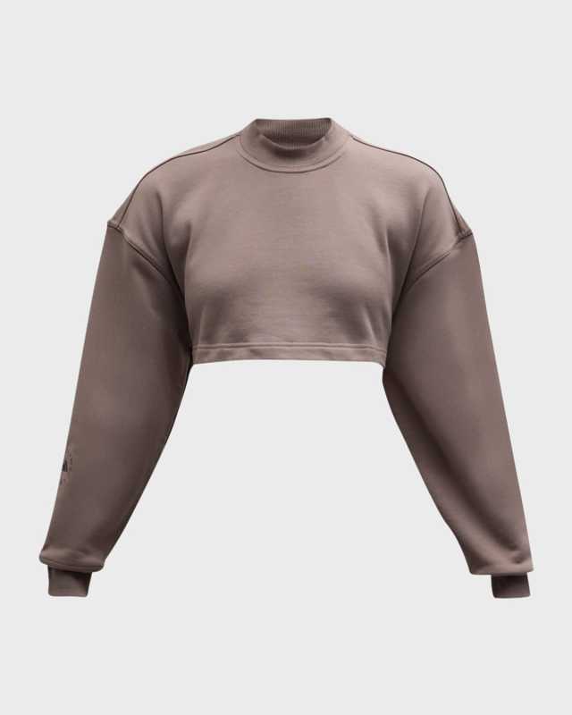 TrueCasuals Cropped Backless Sportswear Sweatshirt