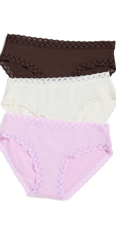 Natori Natori Bliss Girl Briefs 3 Pack French Roast