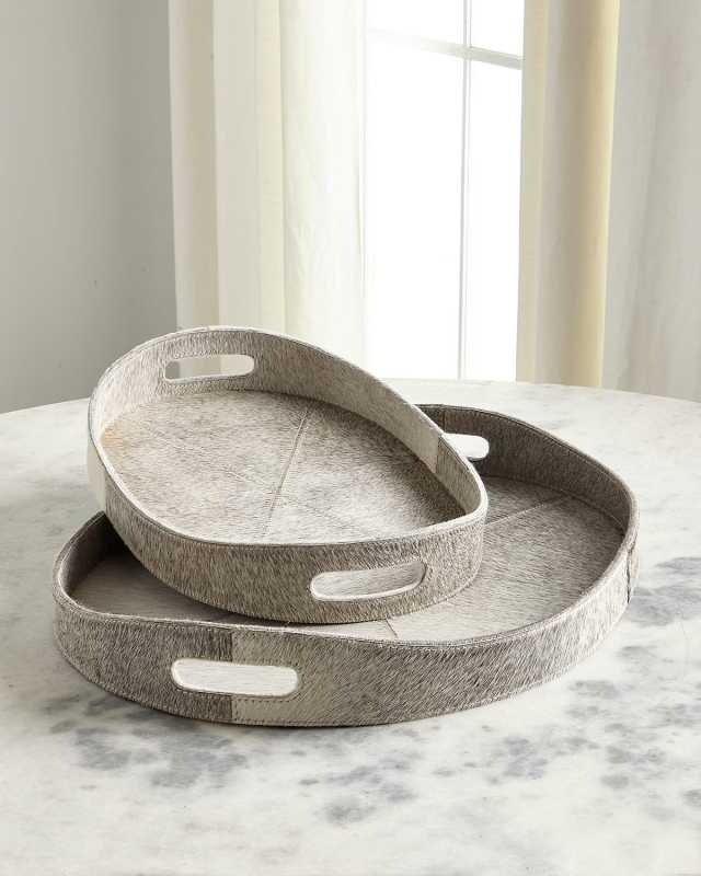 Andres Hair On Hide Tray, Set of 2