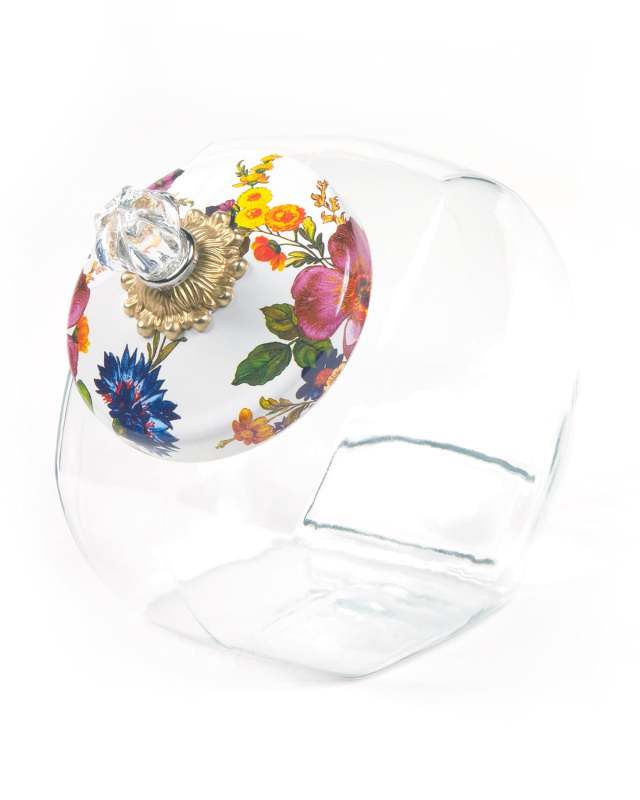 White Flower Market Cookie Jar