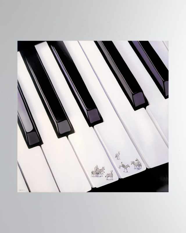 "Piano et Zebres" Fine Art Print