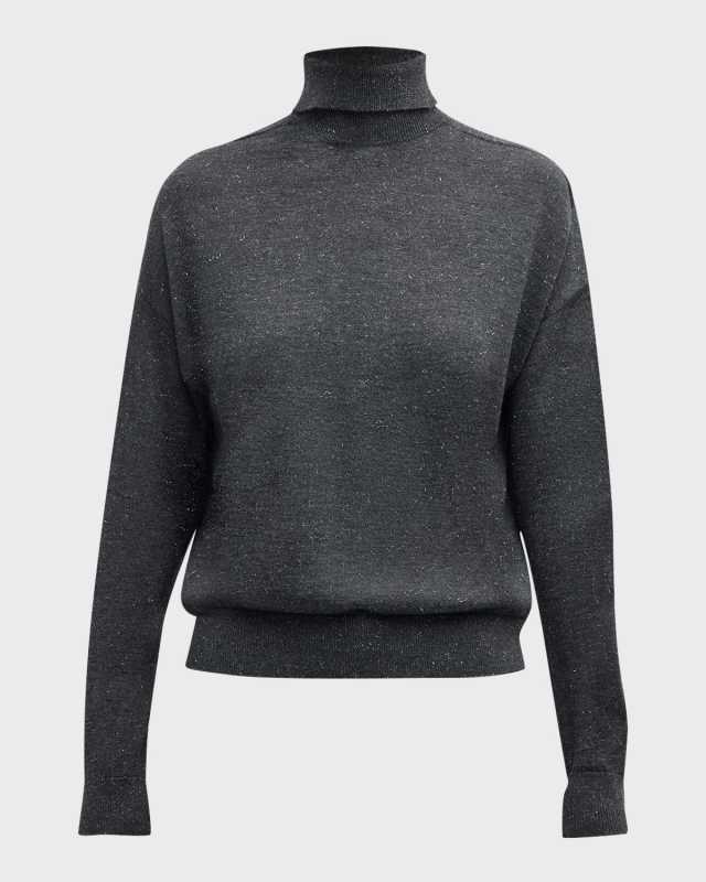 Speckled Turtleneck Sweater