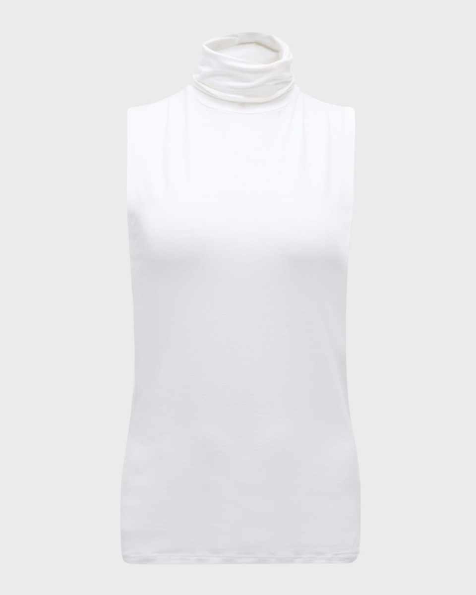 Soft Touch Sleeveless Stretch Turtleneck