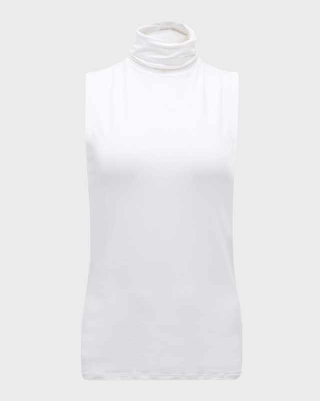 Soft Touch Sleeveless Stretch Turtleneck