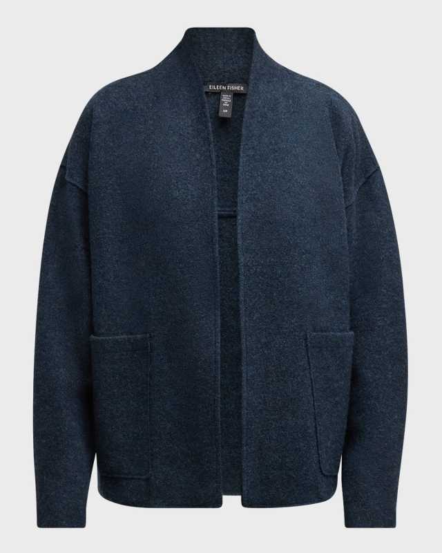 Petite Open-Front Boiled Wool Jack