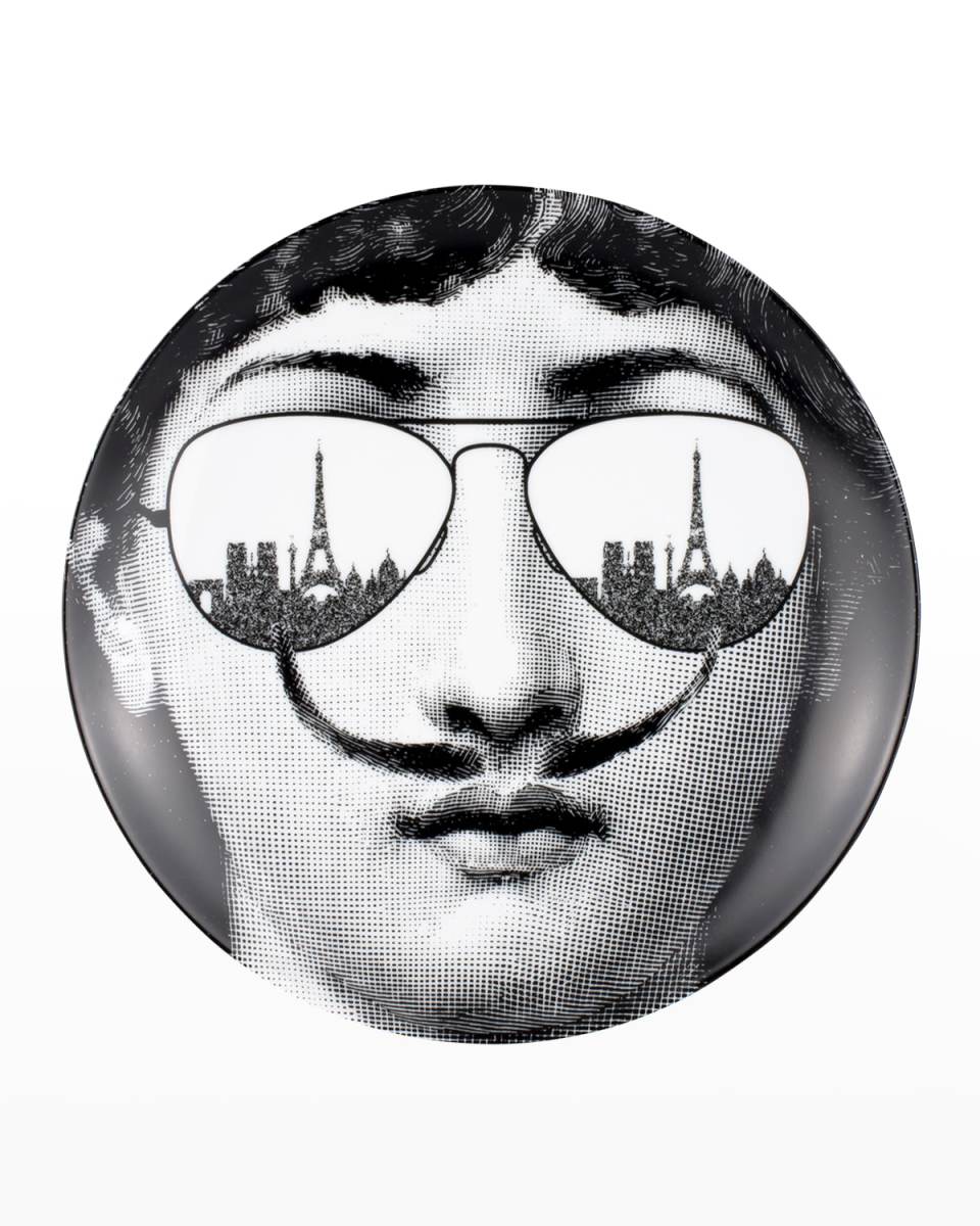 Tema E Variazioni n. 373 Parisian Sunglasses & Mustache Wall Plate