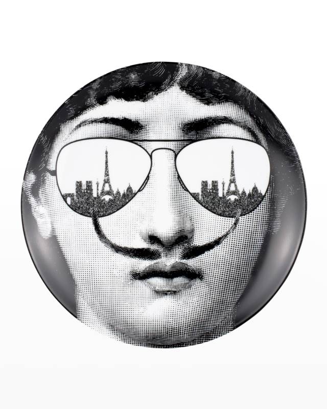 Tema E Variazioni n. 373 Parisian Sunglasses & Mustache Wall Plate