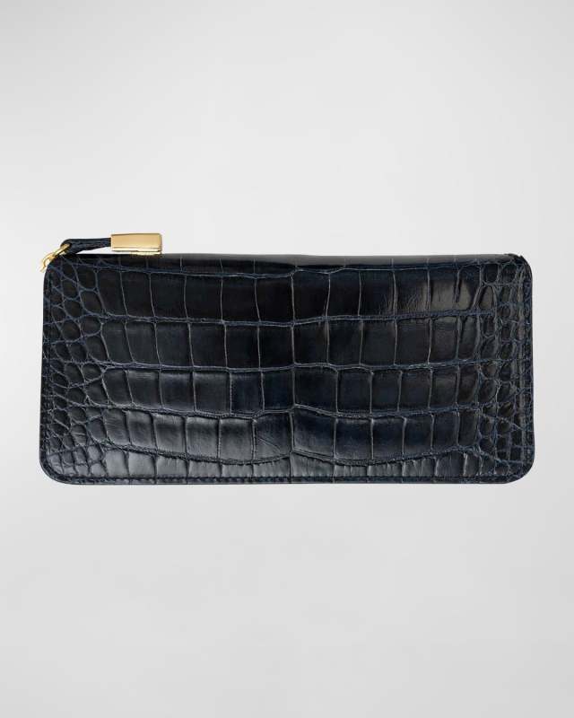 Zip Alligator Continental Wallet