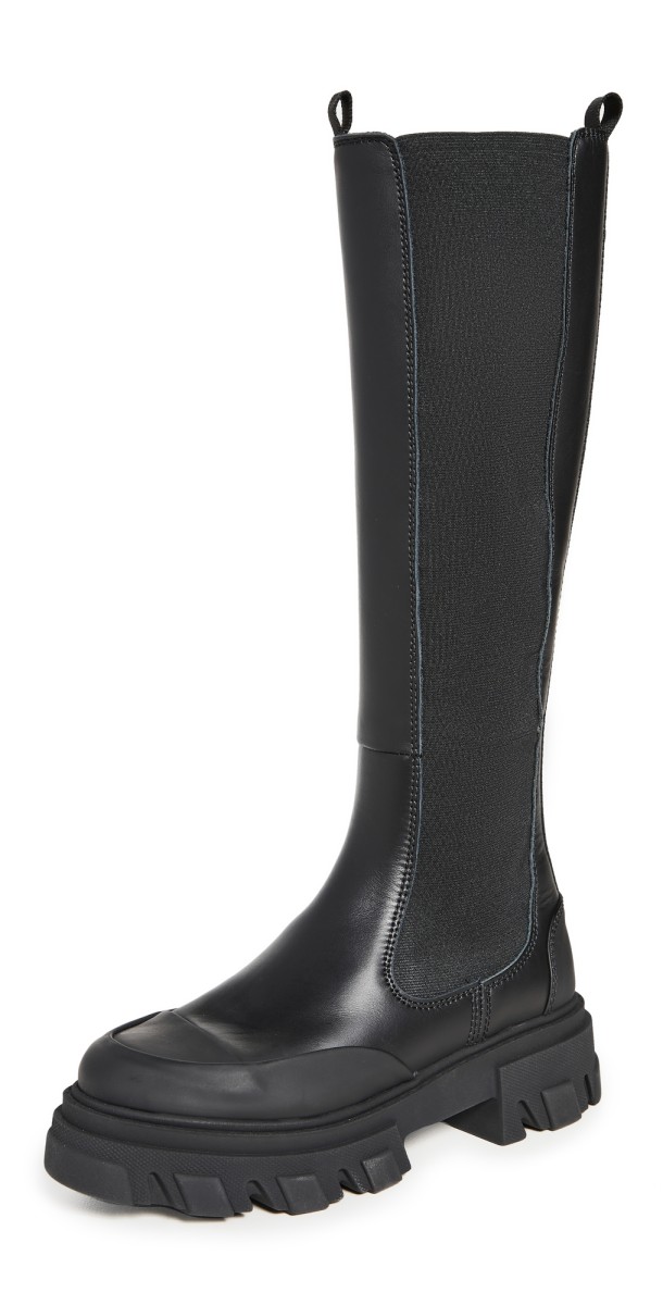 GANNI High Chelsea Boots Black